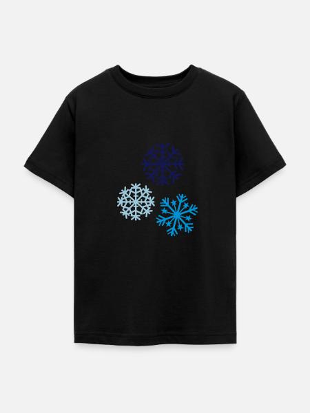 Schnee - Teenager T-Shirt - Schwarz