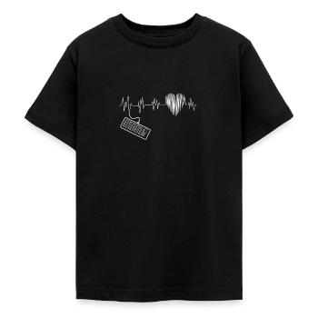 clavier heartbeat gaming coeur pour pc - T-shirt Ado - noir - Devant - AI Model Teenager Male light (155cm)