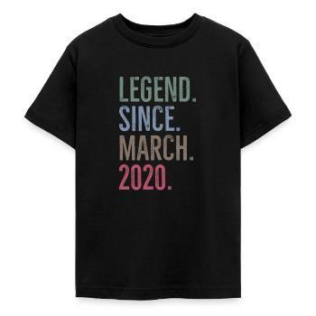 Legende seit März 2020 - Teenager T-Shirt - Schwarz - Vorne - AI Model Teenager Male light (155cm)