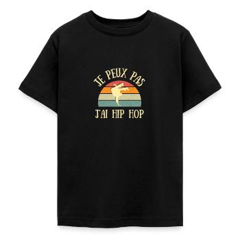 je peux pas j'ai hip hop homme humour breakdance - T-shirt Ado - noir - Devant - AI Model Teenager Male light (155cm)