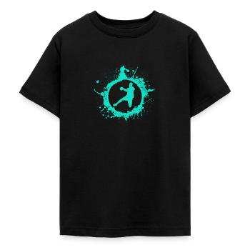 handball - Teenager T-Shirt - Schwarz - Vorne - AI Model Teenager Male light (155cm)