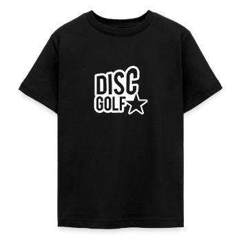 disc golf - Teenage T-Shirt - black - Front - AI Model Teenager Male light (155cm)