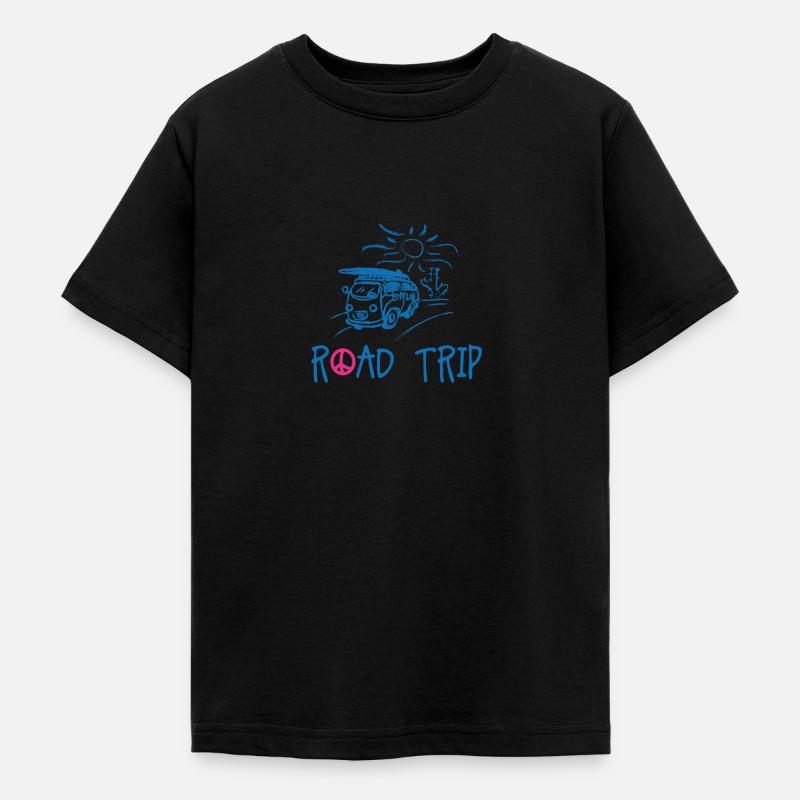 Van on the road - T-shirt Ado - noir