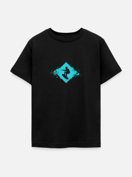 Wakeboard - Teenager T-Shirt - Schwarz