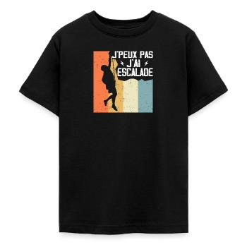 Je Peux Pas J'ai Escalade - T-shirt Ado - noir - Devant - AI Model Teenager Male light (155cm)