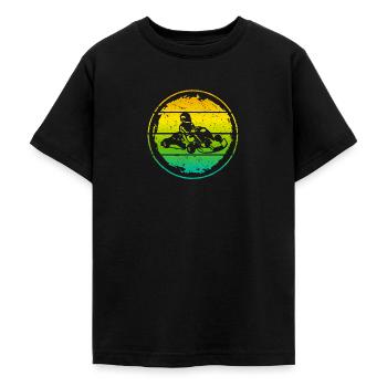 Go Kart Gokart Motorsport Go-Kart Kartfahrer - Teenager T-Shirt - Schwarz - Vorne - AI Model Teenager Male light (155cm)