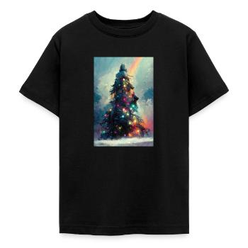 Lebendiger Weihnachtsbaum - Teenager T-Shirt - Schwarz - Vorne - AI Model Teenager Male light (155cm)