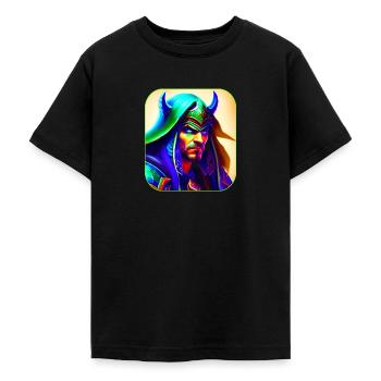 Wow Night Elfes Mage - T-shirt Ado - noir - Devant - AI Model Teenager Male light (155cm)