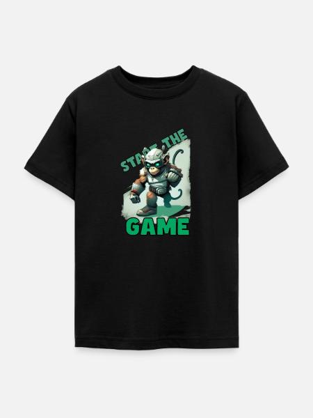 Space Gaming Gamer Monkey - Teenager T-Shirt - Schwarz