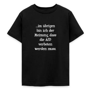für AfD Verbot - Teenager T-Shirt - Schwarz - Vorne - AI Model Teenager Male light (155cm)
