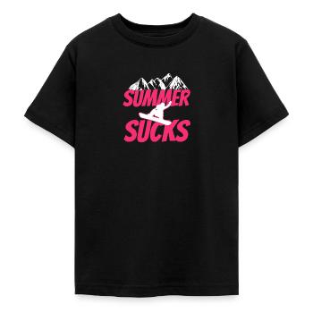 Summer Sucks Snowboard - Teenager T-Shirt - Schwarz - Vorne - AI Model Teenager Male light (155cm)