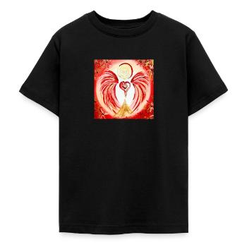 Herzengel Mutter Kind Liebe - Teenager T-Shirt - Schwarz - Vorne - AI Model Teenager Male light (155cm)