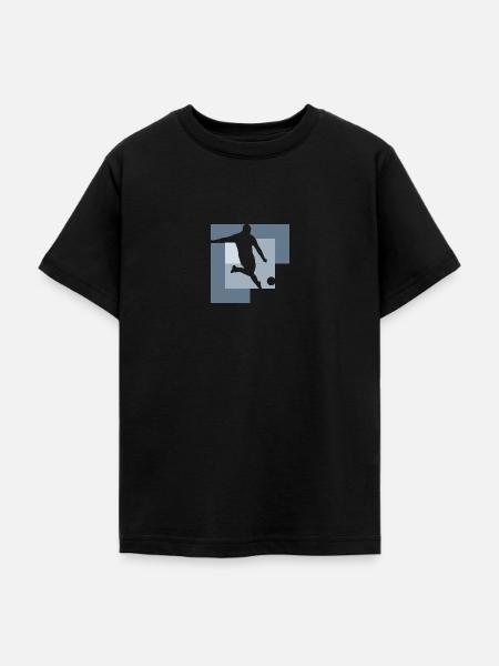 Fussball Kicker Tormann Kopfball - Teenager T-Shirt - Schwarz