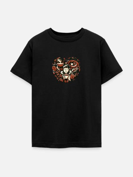 Liebliches Heißgetränk - Teenager T-Shirt - Schwarz