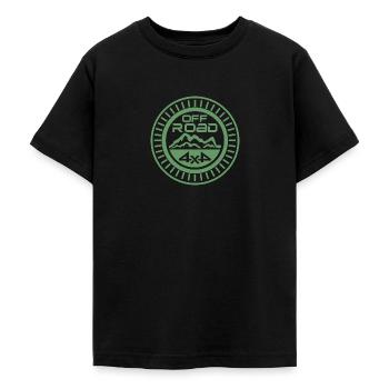 4x4 Offroad LR Rover Bush Taxi Land Landy Jimny - Teenage T-Shirt - black - Front - AI Model Teenager Male light (155cm)