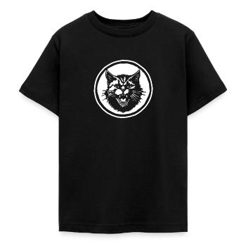 Cat Cats Cat Lady Cat Lover Cat Face - Teenage T-Shirt - black - Front - AI Model Teenager Male light (155cm)