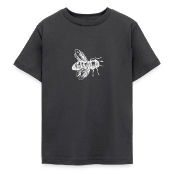 APES - abeille forestière - T-shirt Ado - charbon - Devant - AI Model Teenager Male light (155cm)
