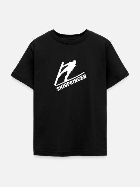 Skispringen - Teenager T-Shirt - Schwarz