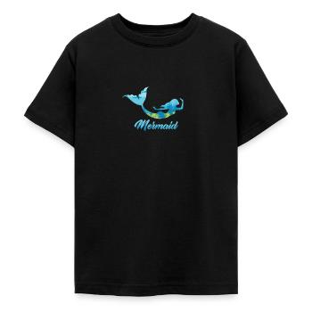Mermaid mermaid mermaid fairy tale - Teenage T-Shirt - black - Front - AI Model Teenager Male light (155cm)