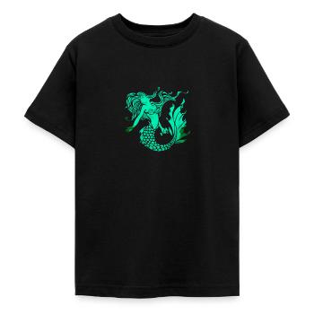 Sirène sirène sirène conte de fées - T-shirt Ado - noir - Devant - AI Model Teenager Male light (155cm)