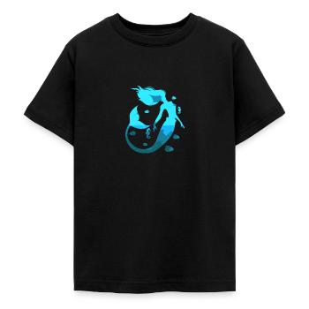 Mermaid mermaid mermaid fairy tale - Teenage T-Shirt - black - Front - AI Model Teenager Male light (155cm)
