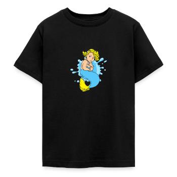 Mermaid mermaid mermaid fairy tale - Teenage T-Shirt - black - Front - AI Model Teenager Male light (155cm)