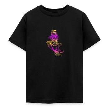 Mermaid mermaid mermaid fairy tale - Teenage T-Shirt - black - Front - AI Model Teenager Male light (155cm)
