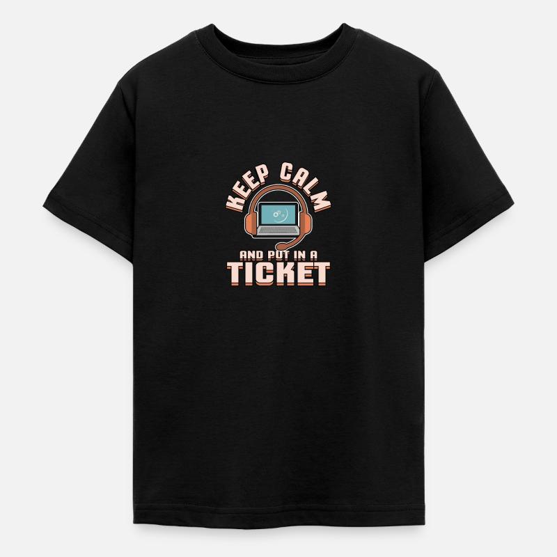 Tech support ticket computer problem Bug Informatik - Teenage T-Shirt - black