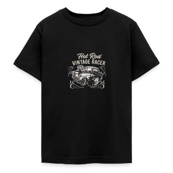 Hot Rod Vintage - T-shirt tonåring - svart - Fram - AI Model Teenager Male light (155cm)