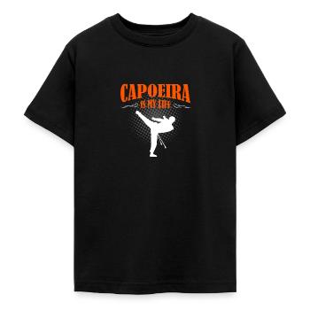 La capoeira est ma vie - T-shirt Ado - noir - Devant - AI Model Teenager Male light (155cm)