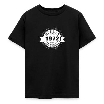 MADE IN 1972 - T-shirt Ado - noir - Devant - AI Model Teenager Male light (155cm)