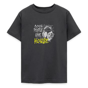 House DJ Music - Teenage T-Shirt - dark grey - Front - AI Model Teenager Male light (155cm)