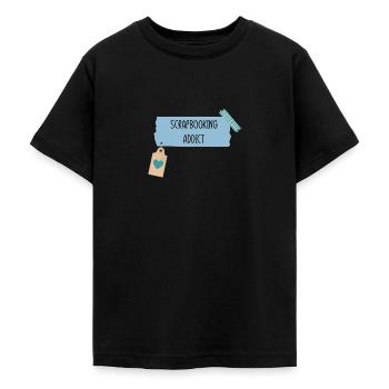 Scrapbooking addict - photo album diy - washi tape - Teenage T-Shirt - black - Front - AI Model Teenager Male light (155cm)