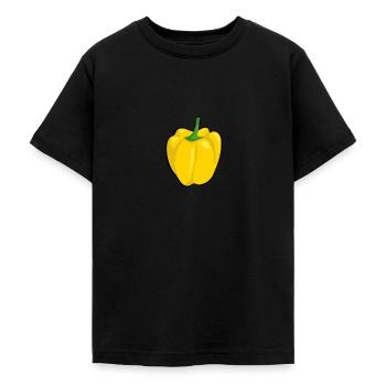 paprika pod légume gartem récolte salade de légumes - T-shirt Ado - noir - Devant - AI Model Teenager Male light (155cm)