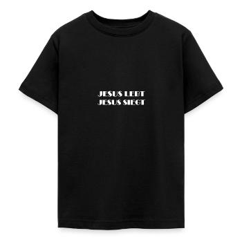 Jesus lebt, Jesus siegt. - Teenager T-Shirt - Schwarz - Vorne - AI Model Teenager Male light (155cm)