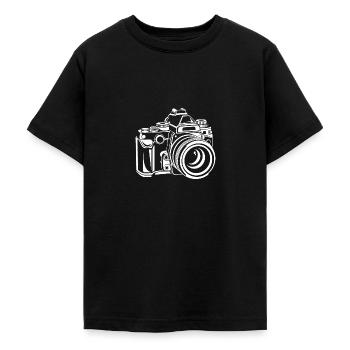 Photographe - Appareil photo - T-shirt Ado - noir - Devant - AI Model Teenager Male light (155cm)