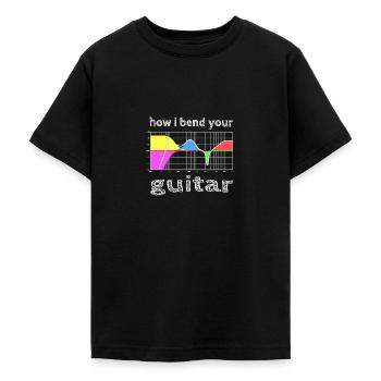 how i bend your guitar - Teenage T-Shirt - black - Front - AI Model Teenager Male light (155cm)