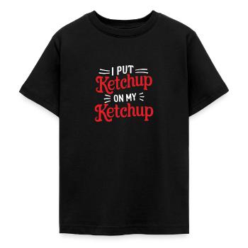 Ich gebe Ketchup auf meine Ketchupflasche Lustige Soße Ent - Teenager T-Shirt - Schwarz - Vorne - AI Model Teenager Male light (155cm)