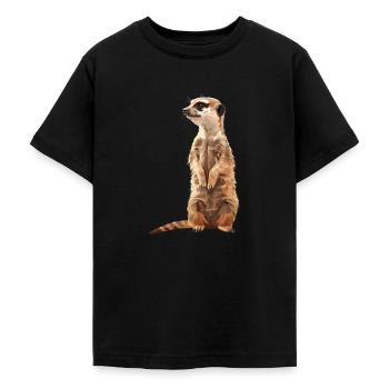Erdmännchen - Teenager T-Shirt - Schwarz - Vorne - AI Model Teenager Male light (155cm)