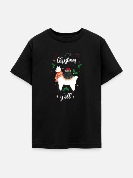 Its Christmas yall - Teenager T-Shirt - Schwarz