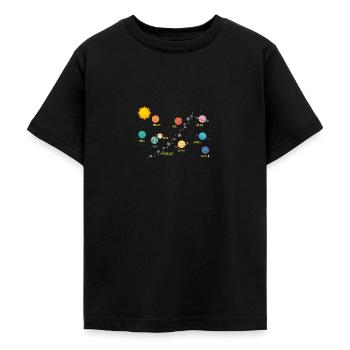 Sonnensystem Planeten Weltraum Astronomie - Teenager T-Shirt - Schwarz - Vorne - AI Model Teenager Male light (155cm)