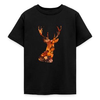Reh - Teenager T-Shirt - Schwarz - Vorne - AI Model Teenager Male light (155cm)