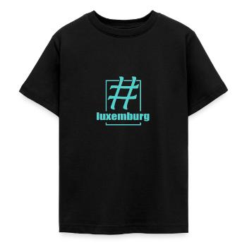 Social luxembourg - Teenage T-Shirt - black - Front - AI Model Teenager Male light (155cm)