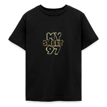 Age 97 - Teenage T-Shirt - black - Front - AI Model Teenager Male light (155cm)