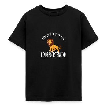 Ich bin jetzt ein Kindergartenkind Löwe - Teenager T-Shirt - Schwarz - Vorne - AI Model Teenager Male light (155cm)