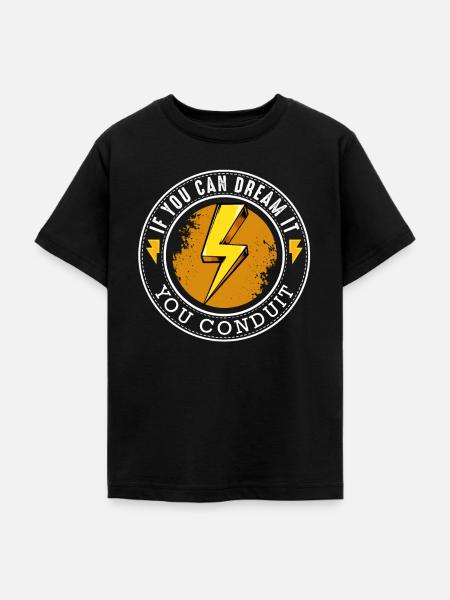 Blitzkreis Motiv mit Spruch - Teenager T-Shirt - Schwarz