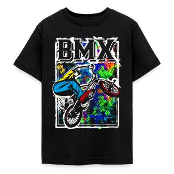 BMX Fahrrad | BMX Rad | Cooles BMX | BMX - Teenager T-Shirt - Schwarz - Vorne - AI Model Teenager Male light (155cm)