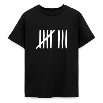8 Geburtstag Strichliste - 8 Jahre alt - Teenager T-Shirt - Schwarz - Vorne - AI Model Teenager Male light (155cm)