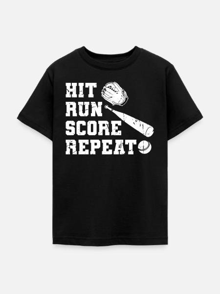 Baseball Motivation - Teenager T-Shirt - Schwarz