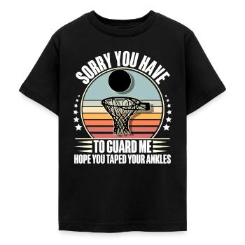 Basketball Basketballer - Teenager T-Shirt - Schwarz - Vorne - AI Model Teenager Male light (155cm)
